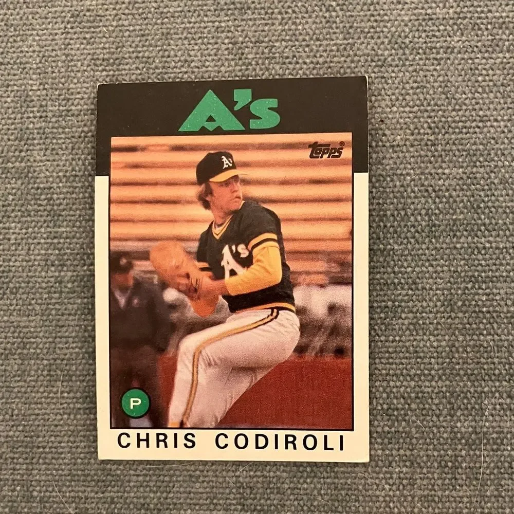 1986 Topps Oakland A's Baseball Card Trading Card